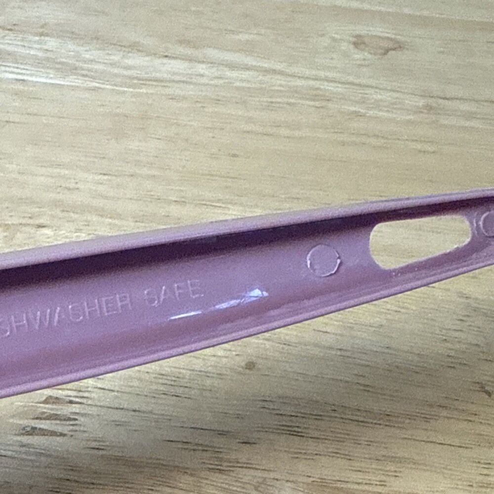 VTG EKCO Short 11” Mauve Pink Nylon Plastic Slotted Spatula Flipper USA - Picture 5 of 9